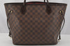 Authentic Louis Vuitton Damier Neverfull MM Shoulder Tote Bag N51105 LV 9947I