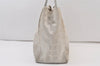 Authentic CHANEL New Travel Line Shoulder Tote Bag Nylon Leather Silver 9947J