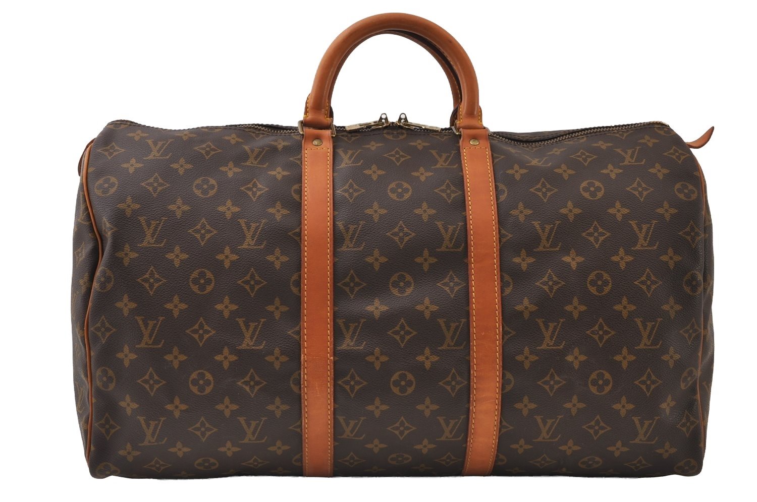 Authentic Louis Vuitton Monogram Keepall 50 Travel Boston Bag M41426 LV 9949I