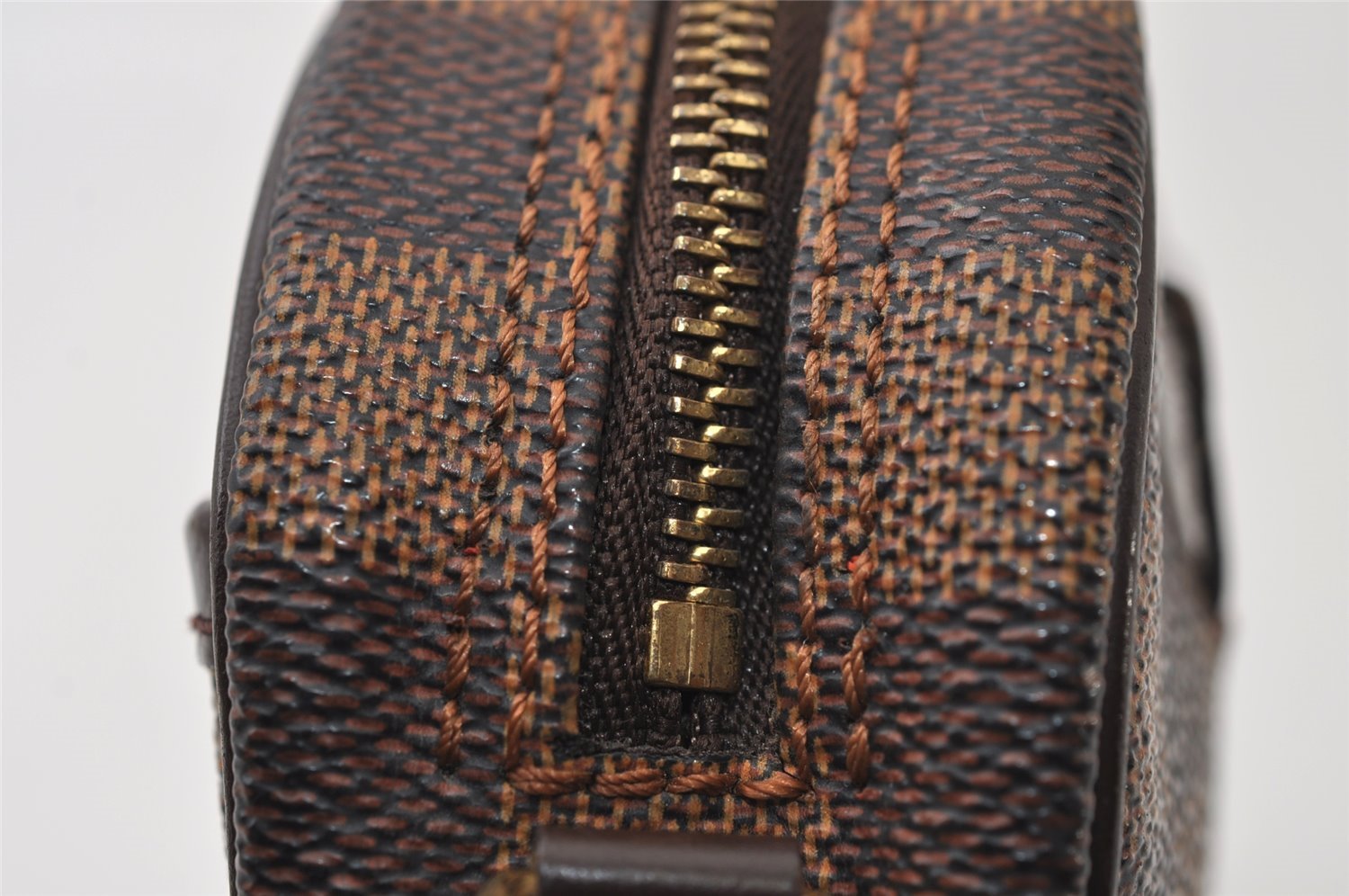 Authentic Louis Vuitton Damier Pochette Ipanema N51296 Shoulder Bag Junk 9950I