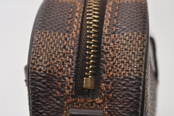 Authentic Louis Vuitton Damier Pochette Ipanema N51296 Shoulder Bag Junk 9950I
