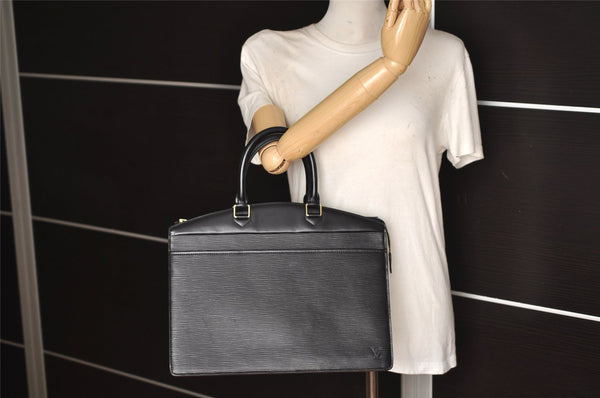 Authentic Louis Vuitton Epi Riviera Hand Bag Black M48182 LV 9950J