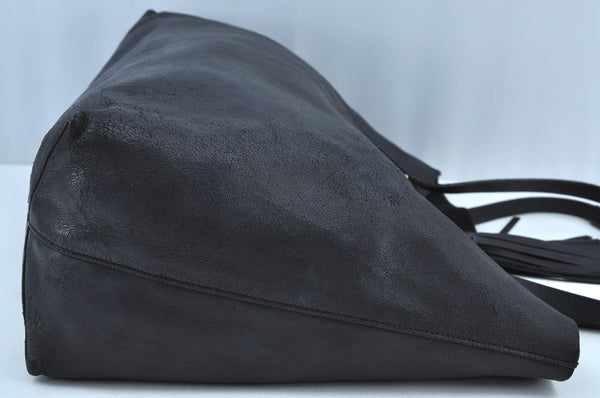 Authentic GUCCI Vintage Horsebit Shoulder Tote Bag Leather 297007 Black 9952G