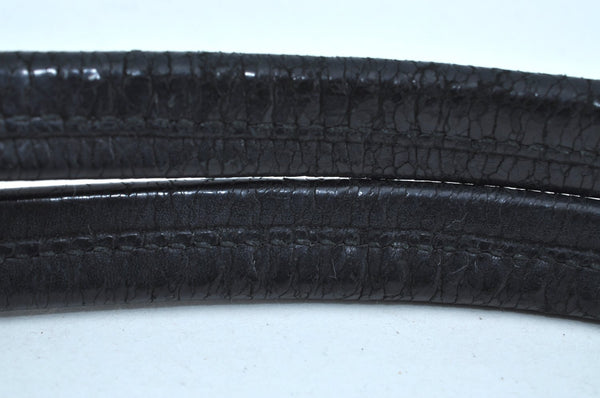 Authentic GUCCI Vintage Horsebit Shoulder Tote Bag Leather 297007 Black 9952G