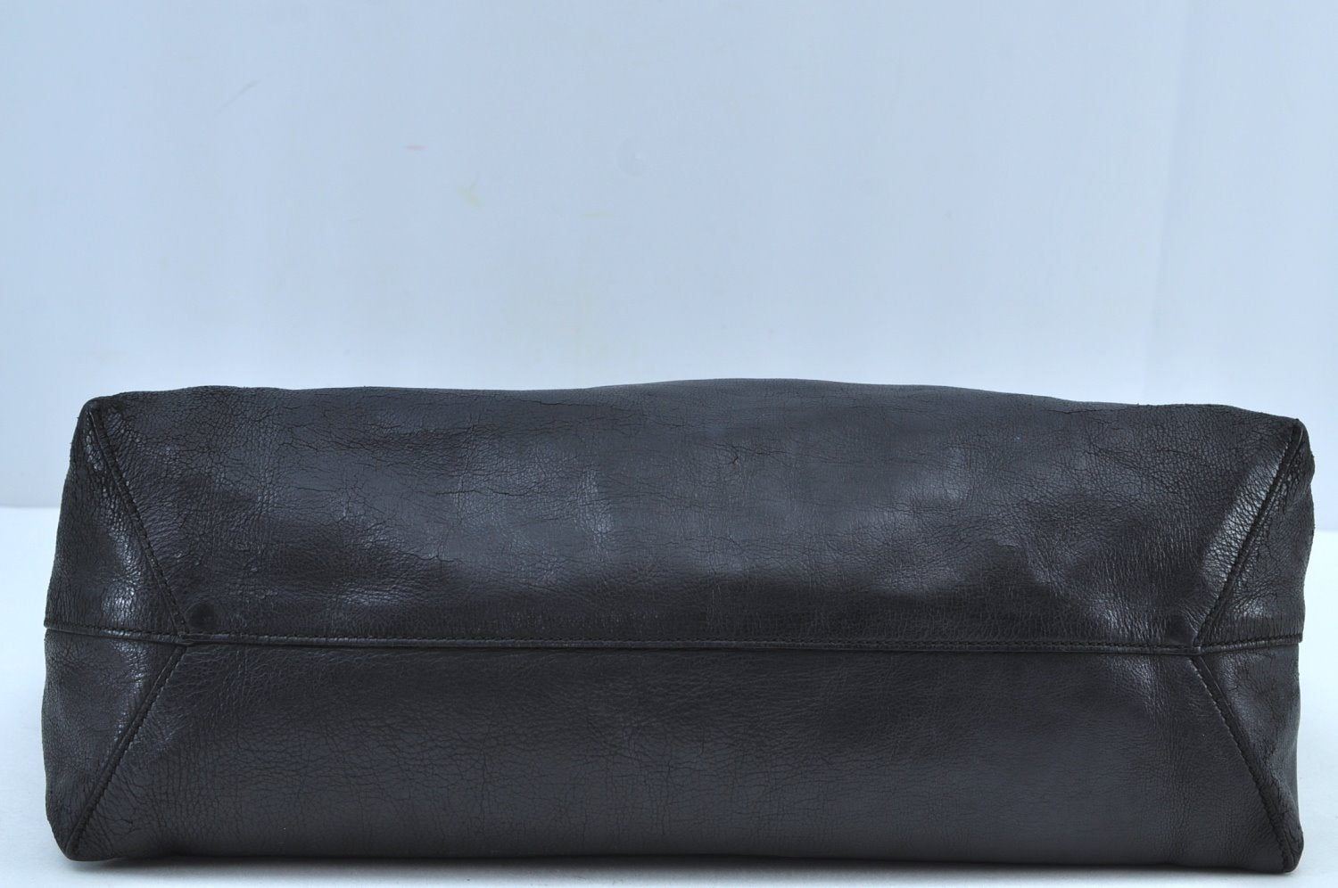 Authentic GUCCI Vintage Horsebit Shoulder Tote Bag Leather 297007 Black 9952G