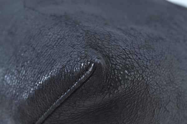 Authentic GUCCI Vintage Horsebit Shoulder Tote Bag Leather 297007 Black 9952G