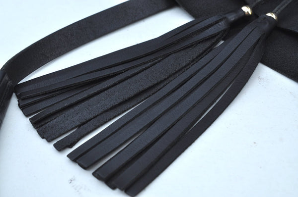 Authentic GUCCI Vintage Horsebit Shoulder Tote Bag Leather 297007 Black 9952G