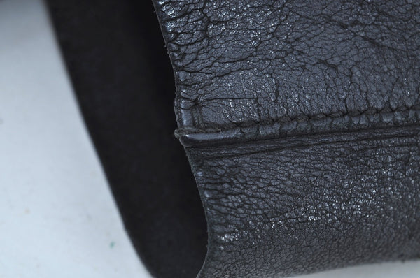 Authentic GUCCI Vintage Horsebit Shoulder Tote Bag Leather 297007 Black 9952G