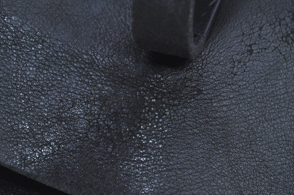 Authentic GUCCI Vintage Horsebit Shoulder Tote Bag Leather 297007 Black 9952G