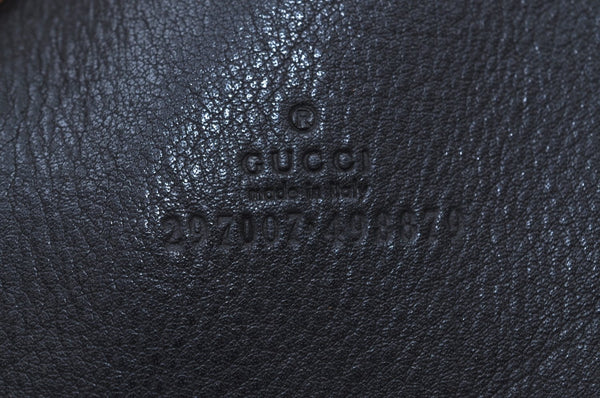 Authentic GUCCI Vintage Horsebit Shoulder Tote Bag Leather 297007 Black 9952G