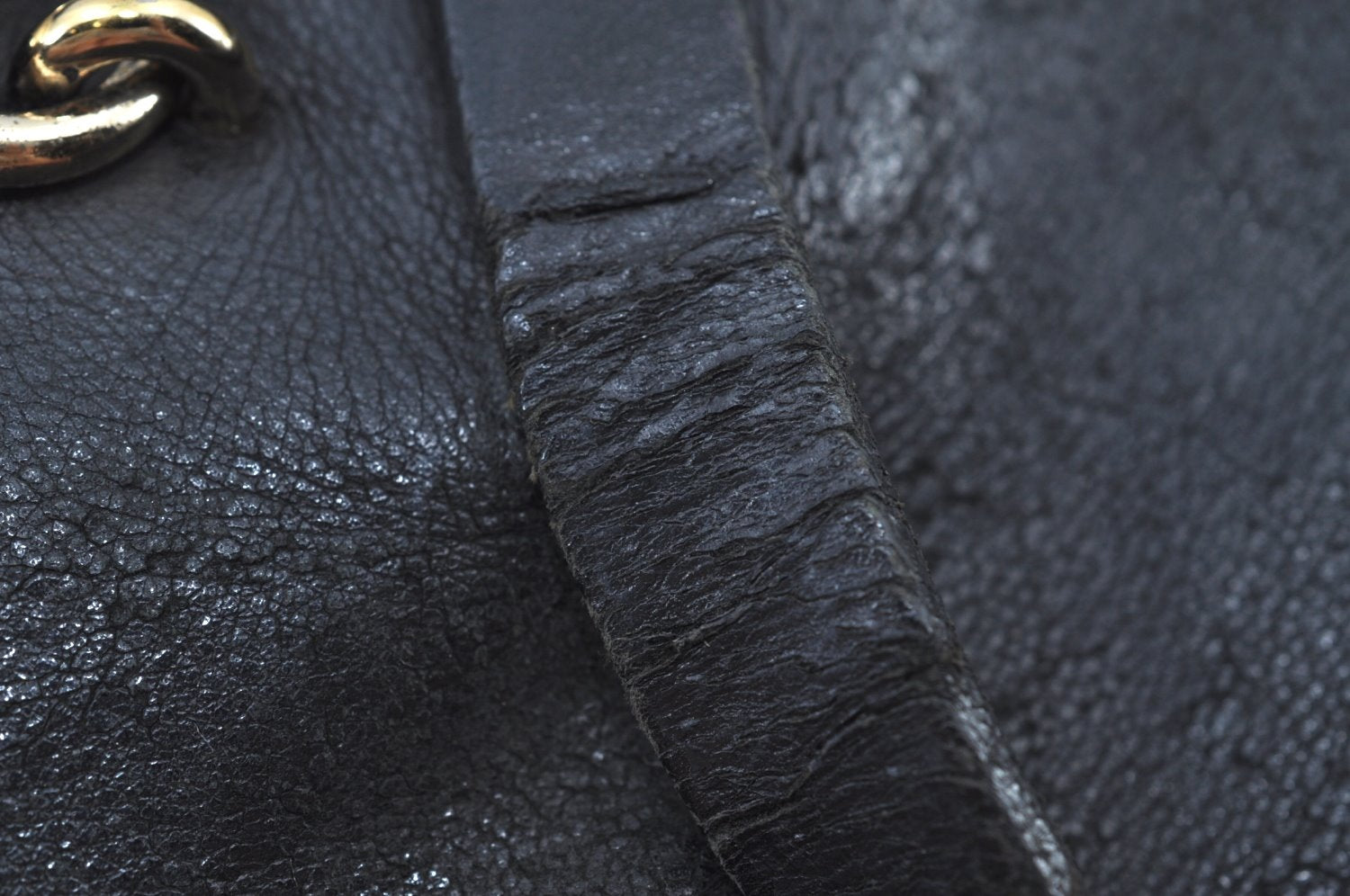 Authentic GUCCI Vintage Horsebit Shoulder Tote Bag Leather 297007 Black 9952G