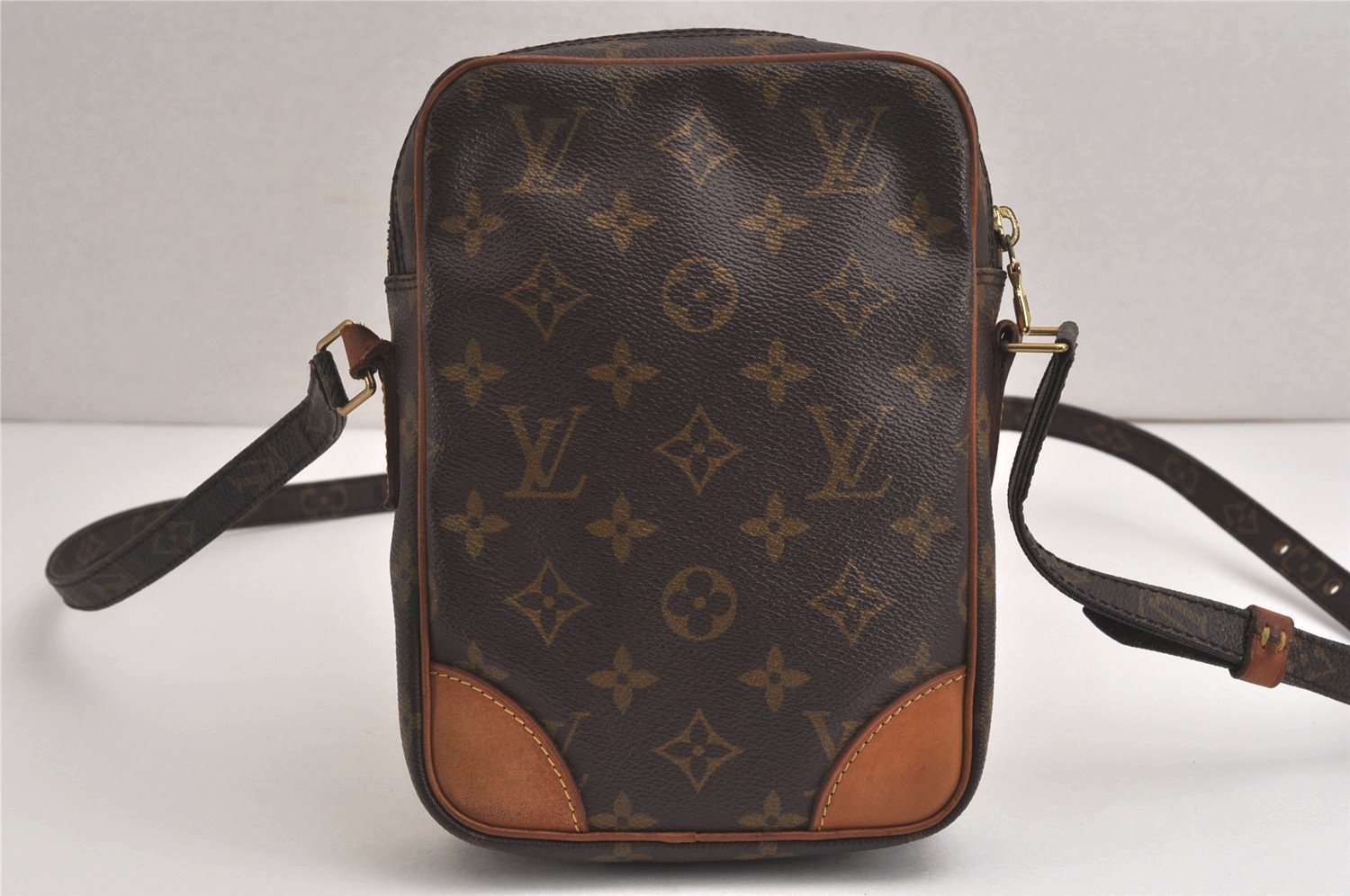 Authentic Louis Vuitton Monogram Danube Shoulder Cross Body Bag M45266 LV 9953J