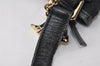 Authentic GUCCI Sherry Line Shoulder Cross Bag GG Canvas Leather Black 9954I