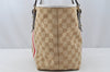 Authentic GUCCI Sherry Line Shoulder Tote Bag GG Canvas Leather Beige 9956I