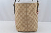 Authentic GUCCI Sherry Line Shoulder Tote Bag GG Canvas Leather Beige 9956I