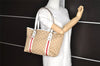 Authentic GUCCI Sherry Line Shoulder Tote Bag GG Canvas Leather Beige 9956I