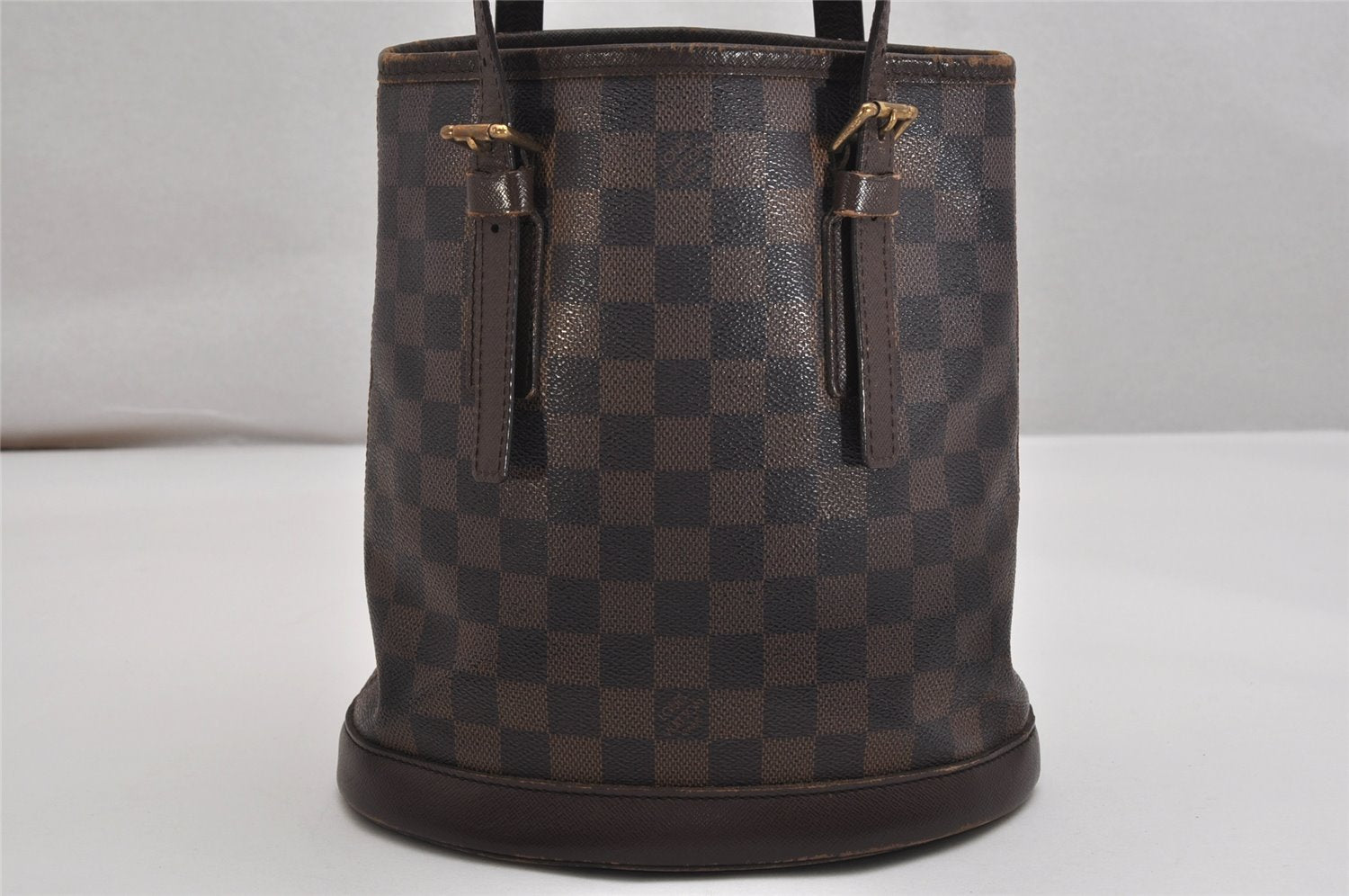 Authentic Louis Vuitton Damier Marais Bucket Shoulder Tote Bag N42240 LV 9956J