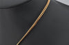 Authentic Christian Dior Gold Tone Chain Rhinestone Pendant Necklace Box 9957I