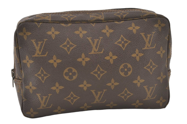 Auth Louis Vuitton Monogram Trousse Toilette 23 Clutch Hand Bag Old Model 9957J