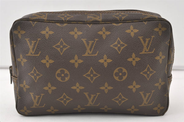 Auth Louis Vuitton Monogram Trousse Toilette 23 Clutch Hand Bag Old Model 9957J