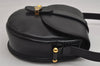 Authentic Christian Dior Shoulder Cross Body Bag Purse Leather Black 9958J