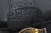 Authentic Christian Dior Shoulder Cross Body Bag Purse Leather Black 9958J