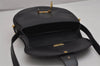 Authentic Christian Dior Shoulder Cross Body Bag Purse Leather Black 9958J