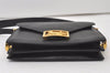 Authentic CELINE Vintage Horse Carriage Shoulder Bag Purse Leather Black 9959I