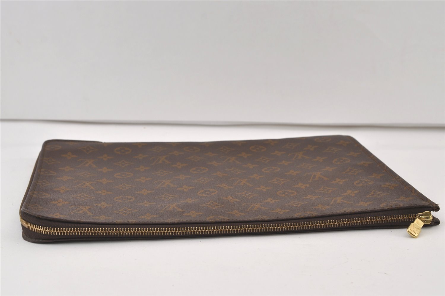 Authentic Louis Vuitton Monogram Poche Documents Document Case Old Model 9960J