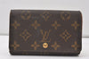 Auth Louis Vuitton Monogram Porte Monnaie Billets Tresor Wallet M61730 LV 9961I