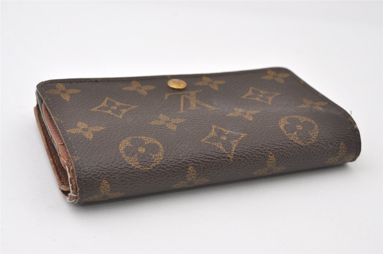 Auth Louis Vuitton Monogram Porte Monnaie Billets Tresor Wallet M61730 LV 9961I