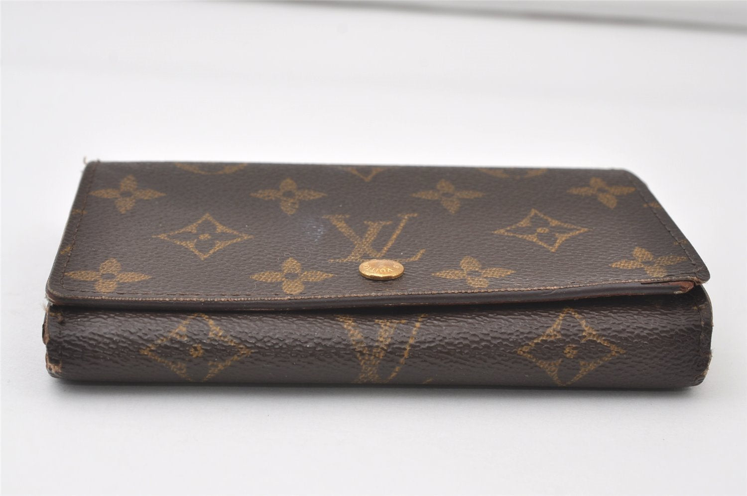 Auth Louis Vuitton Monogram Porte Monnaie Billets Tresor Wallet M61730 LV 9961I