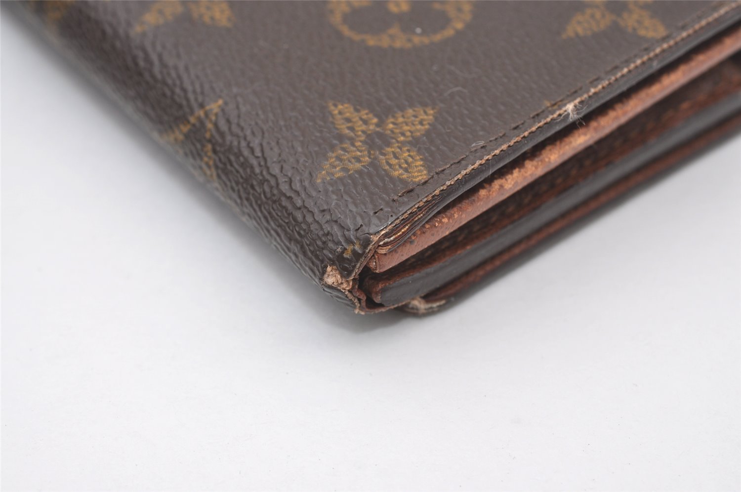 Auth Louis Vuitton Monogram Porte Monnaie Billets Tresor Wallet M61730 LV 9961I