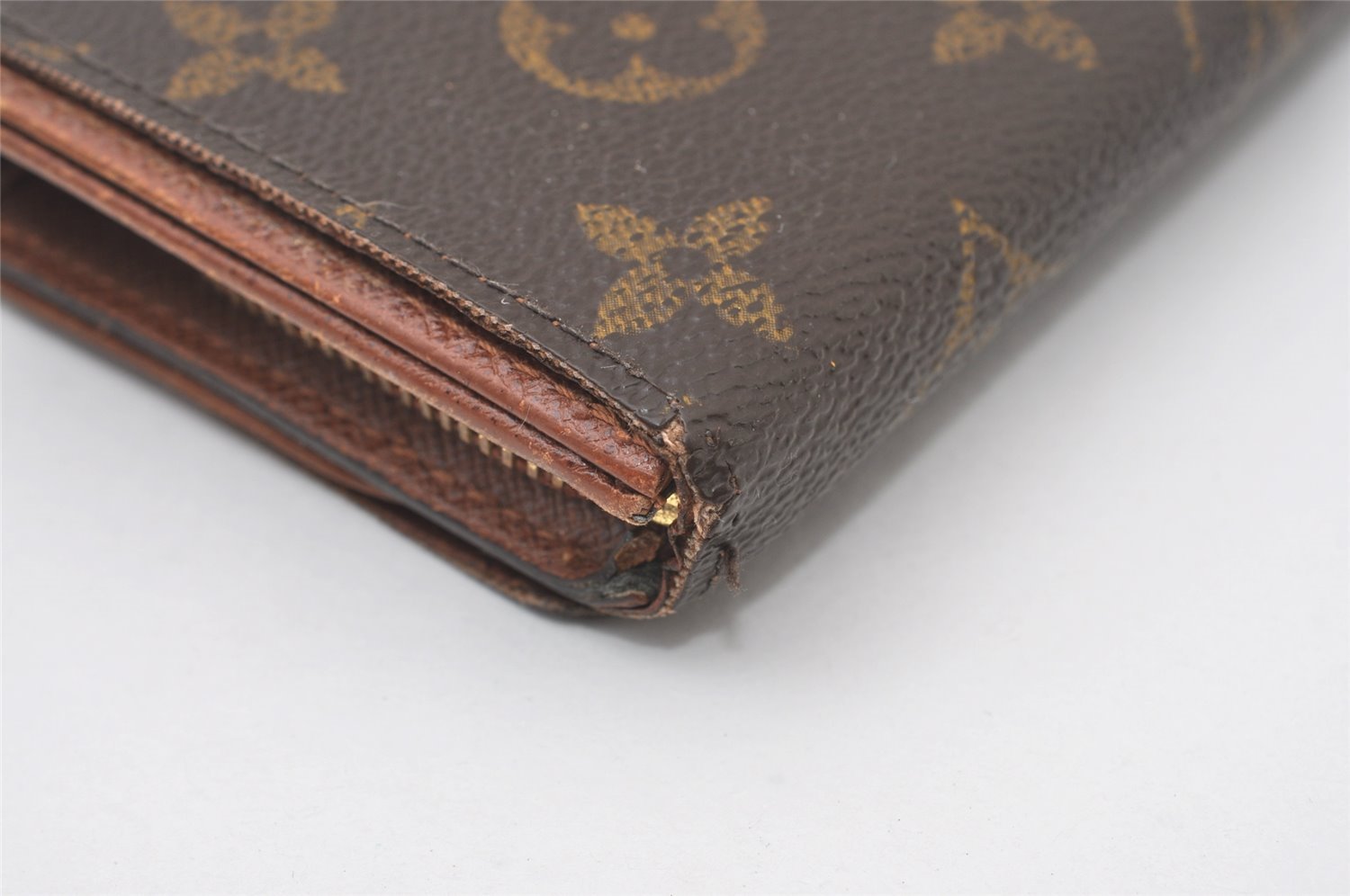 Auth Louis Vuitton Monogram Porte Monnaie Billets Tresor Wallet M61730 LV 9961I