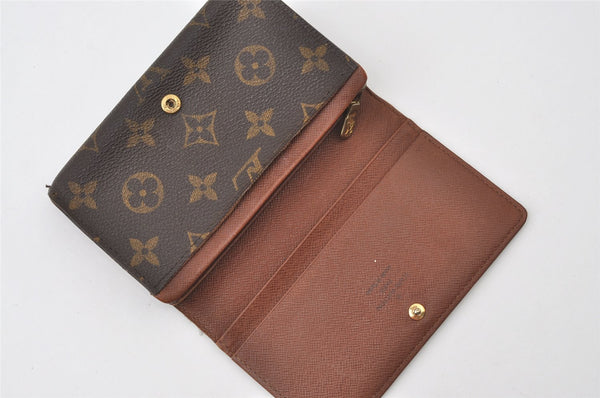 Auth Louis Vuitton Monogram Porte Monnaie Billets Tresor Wallet M61730 LV 9961I