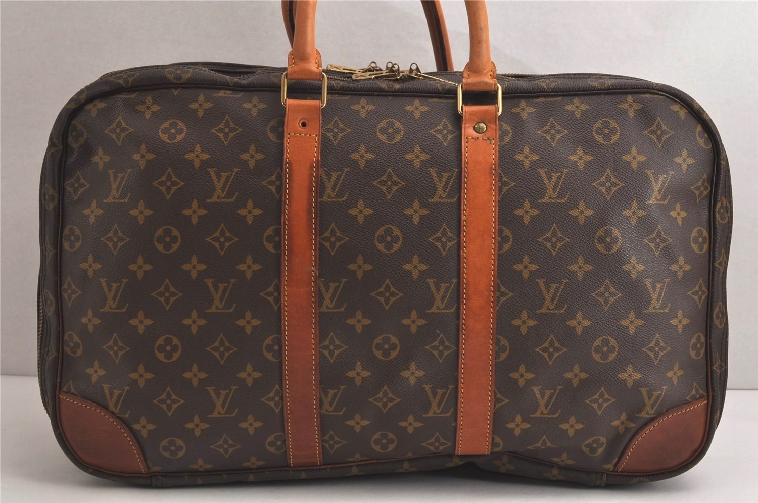 Authentic Louis Vuitton Monogram Sirius 50 Travel Boston Bag 3compartments 9961J