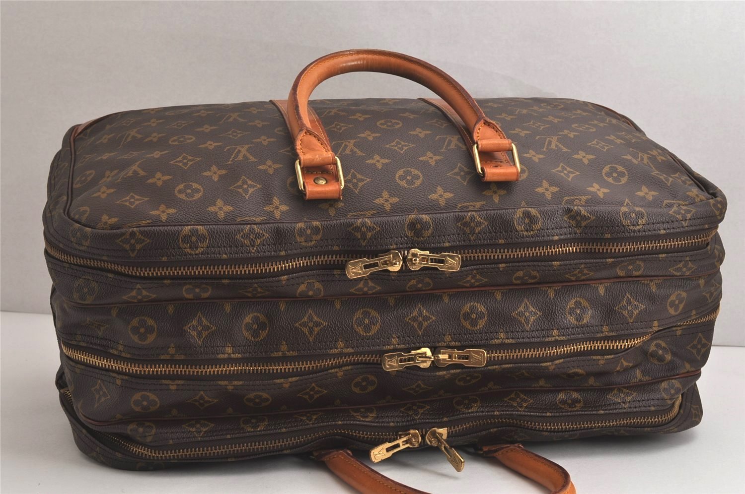 Authentic Louis Vuitton Monogram Sirius 50 Travel Boston Bag 3compartments 9961J