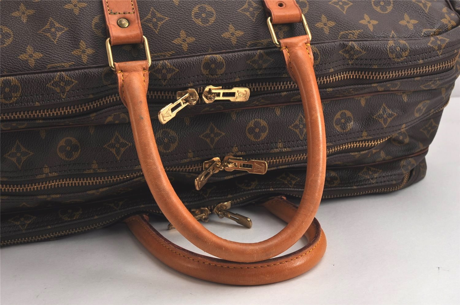 Authentic Louis Vuitton Monogram Sirius 50 Travel Boston Bag 3compartments 9961J