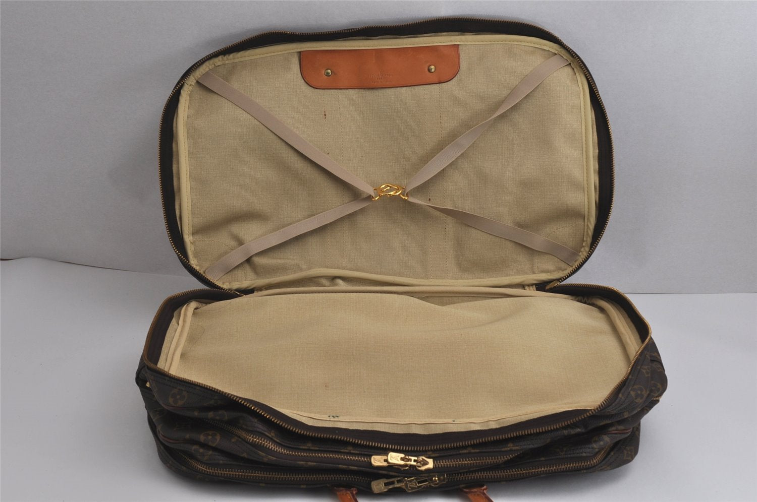 Authentic Louis Vuitton Monogram Sirius 50 Travel Boston Bag 3compartments 9961J