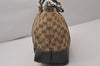 Authentic GUCCI Lovely Heart Tote Hand Bag GG Canvas Leather 257069 Brown 9962I