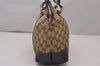 Authentic GUCCI Lovely Heart Tote Hand Bag GG Canvas Leather 257069 Brown 9962I