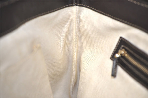 Authentic GUCCI Lovely Heart Tote Hand Bag GG Canvas Leather 257069 Brown 9962I