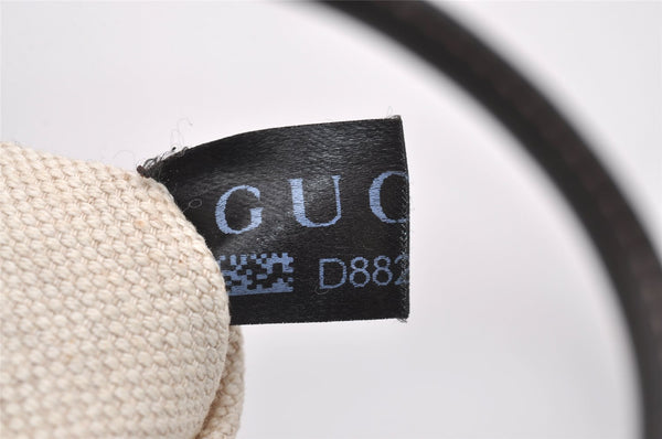 Authentic GUCCI Lovely Heart Tote Hand Bag GG Canvas Leather 257069 Brown 9962I