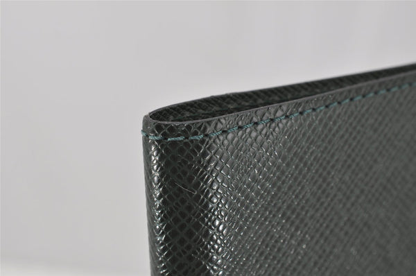 Auth Louis Vuitton Taiga Japan 15th Anniversary Documents Case Green LV 9963I