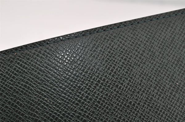 Auth Louis Vuitton Taiga Japan 15th Anniversary Documents Case Green LV 9963I