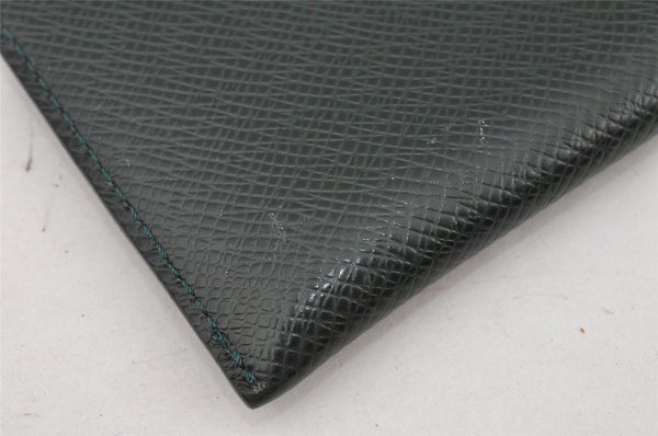 Auth Louis Vuitton Taiga Japan 15th Anniversary Documents Case Green LV 9963I