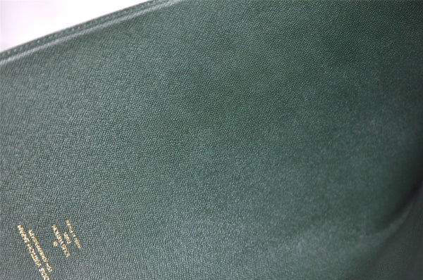 Auth Louis Vuitton Taiga Japan 15th Anniversary Documents Case Green LV 9963I