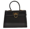 Authentic Salvatore Ferragamo Gancini Leather 2Way Shoulder Hand Bag Brown 9964I