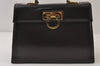 Authentic Salvatore Ferragamo Gancini Leather 2Way Shoulder Hand Bag Brown 9964I