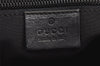 Authentic GUCCI Waist Body Bag Purse GG Canvas Leather 145851 Black 9965I